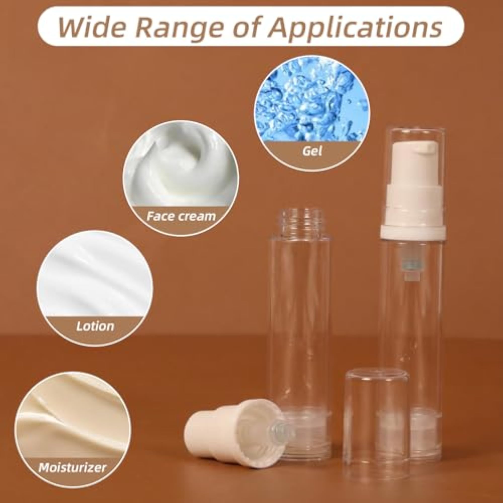 10Pcs Empty Airless Pump Bottles 10ML